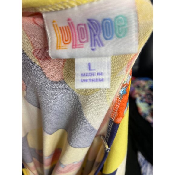 LulaRoe Hotdog Irma Hi Low Tee Women Large Casual 4th July Summer Novelty Top - Picture 7 of 7